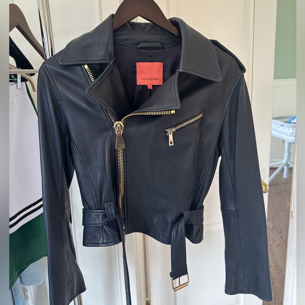 Manning Cartell Navy Leather Jacket